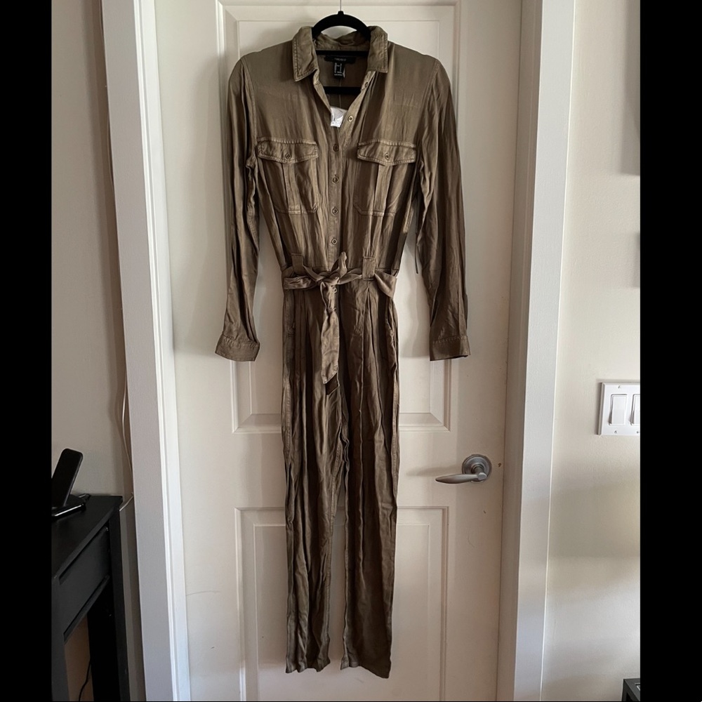 Forever 21 olive green jumpsuit